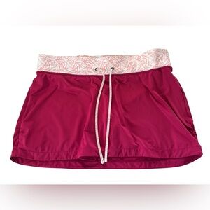 Lucy Vibrant Pink Skirt with Patterned Detail Size Large